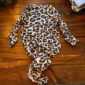 Posh peanut bamboo knot gown onesie